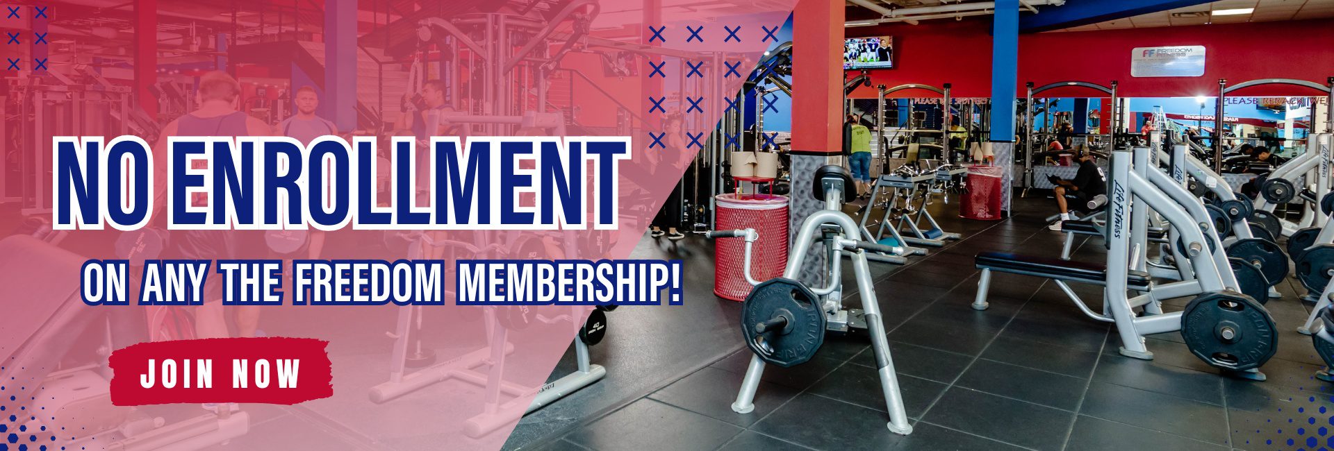 july no enrollment join offer freedom fitness gym near me