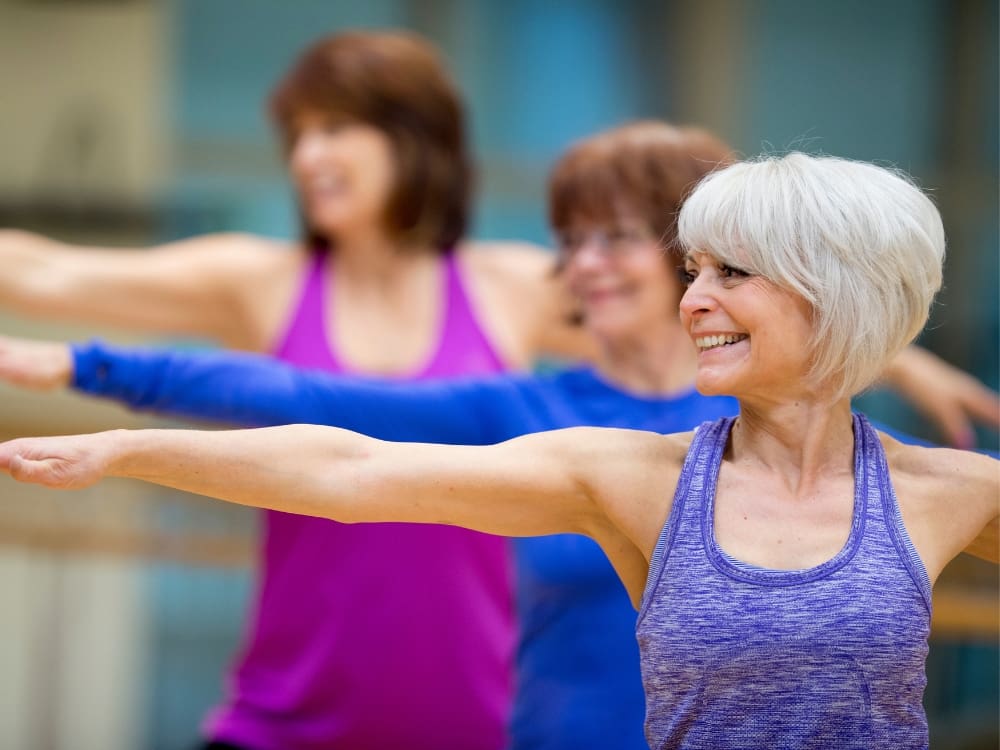 senior fitness group class at freedom fitness gym in saratoga