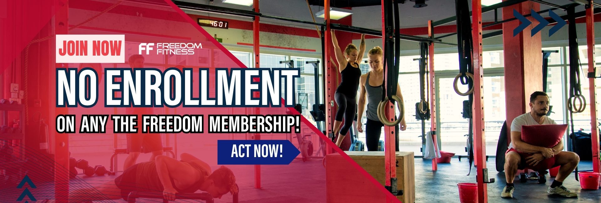 april join with no enrollment on any membership freedom fitness